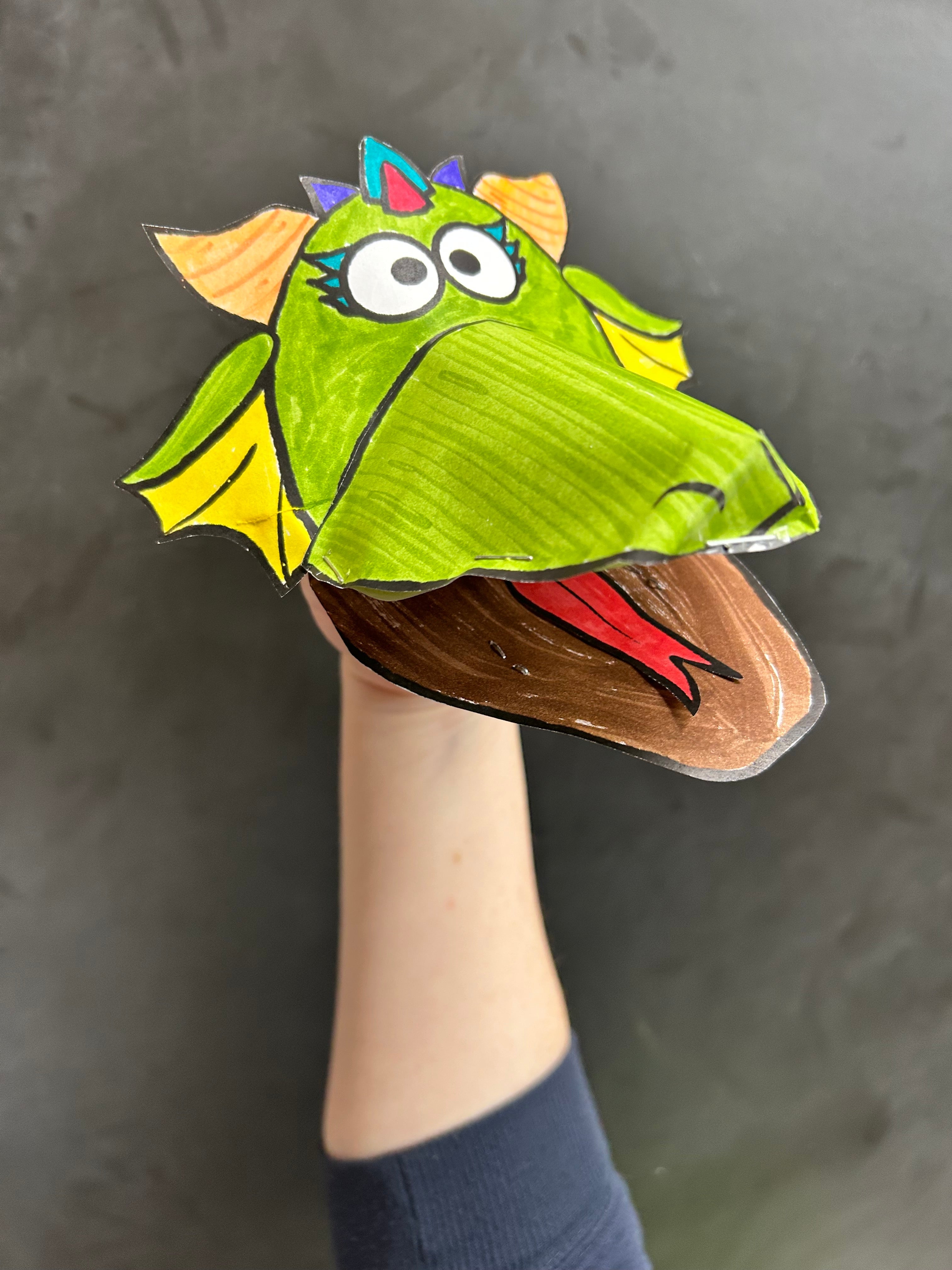 Paper Dragon Puppet Digital Download Puppet Pie paper-dragon-puppet-digital-download-puppet-pie