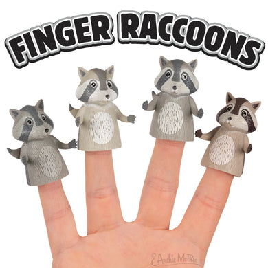 Raccoon finger puppet