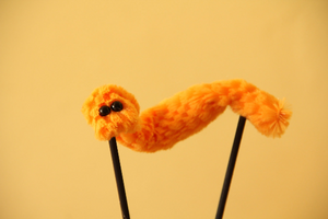 Wiggle Worm Rod Puppet